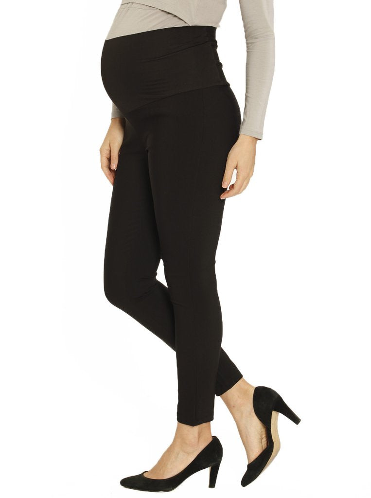 Angel Maternity Fitted Work Pants in Black