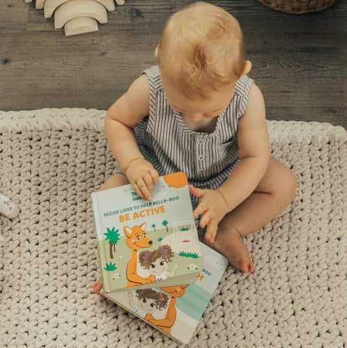 'Be Active' Interactive Touch and Feel Mizzie Baby Board Book