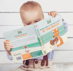 'At The Beach' Interactive Touch and Feel Mizzie Baby Board Book